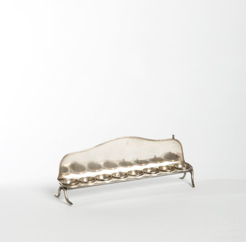 Sofa-shaped Hanukkah lamp