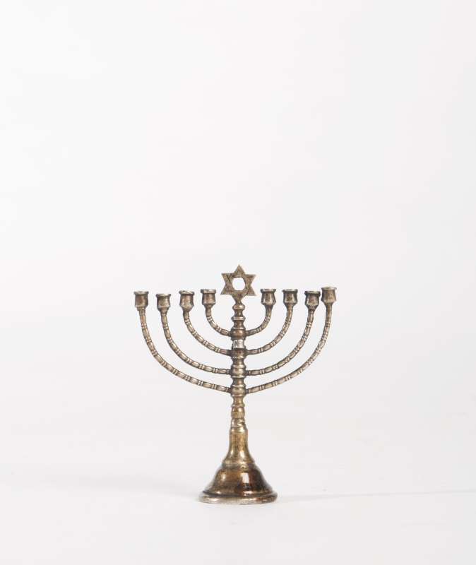 Tiny Hanukkah lamp with Star of David