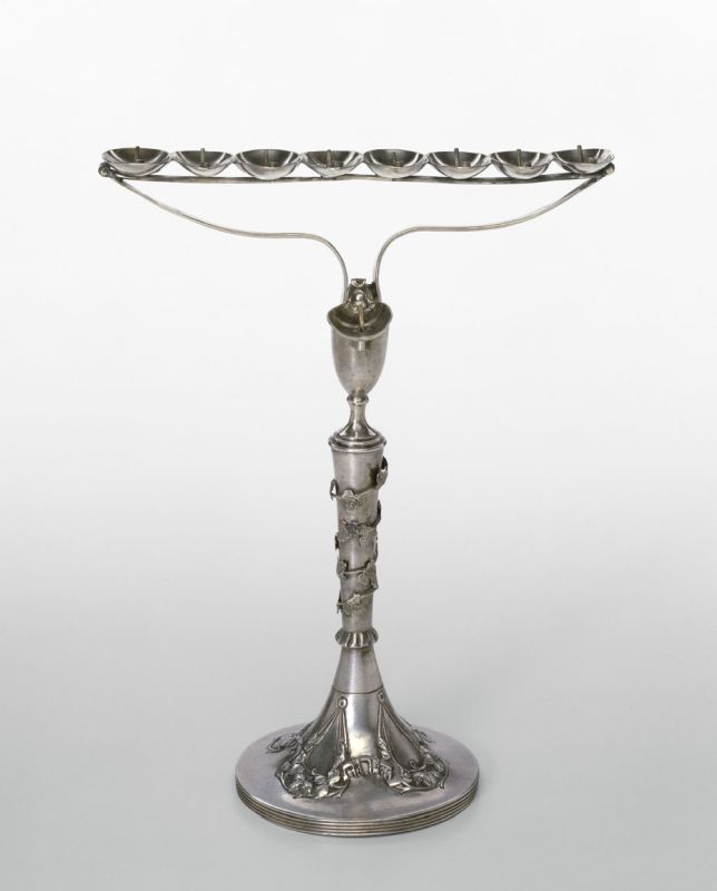 Small upright Hanukkah lamp