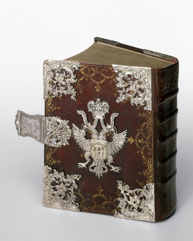 Prayer book binding with depictions of wedding ceremony and the Binding of Isaac