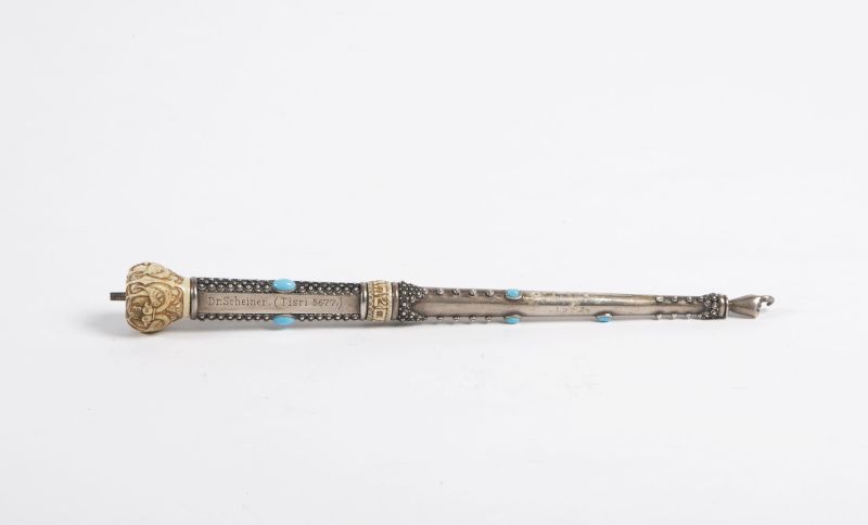 Torah pointer with dedicatory inscription