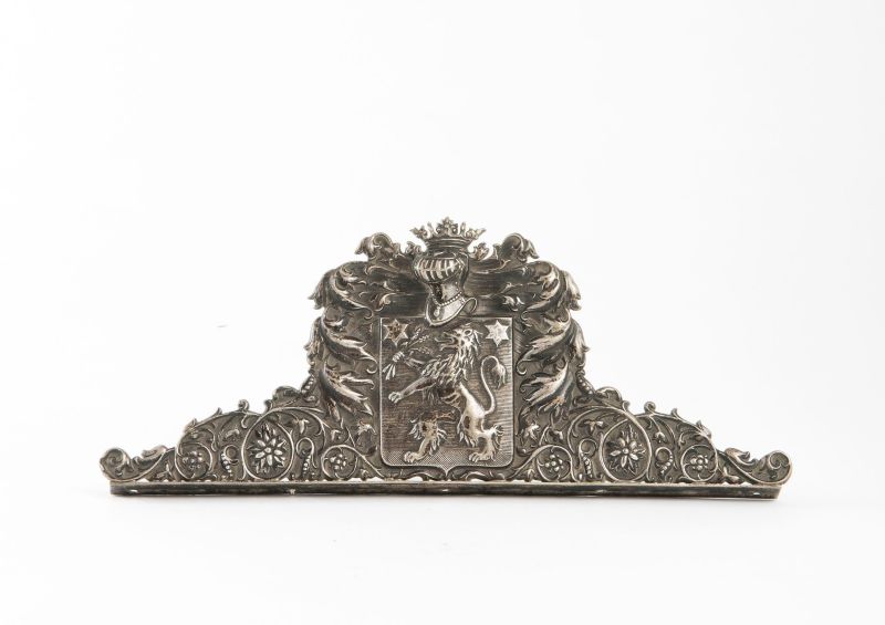 Ornamental fragment with family emblem