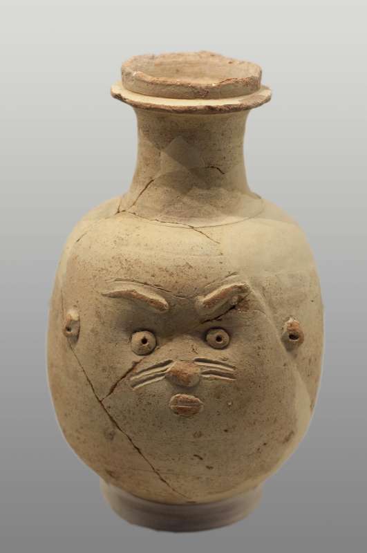 Jug depicting the Egyptian god Bes, a protective deity