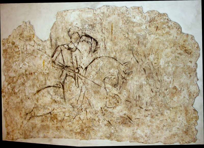 Sketch of Saint George on horseback