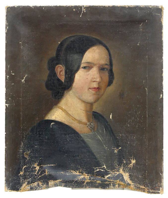 Portrait of a Young Woman in Black