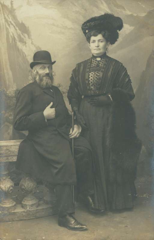 Studio portrait of a Jewish couple