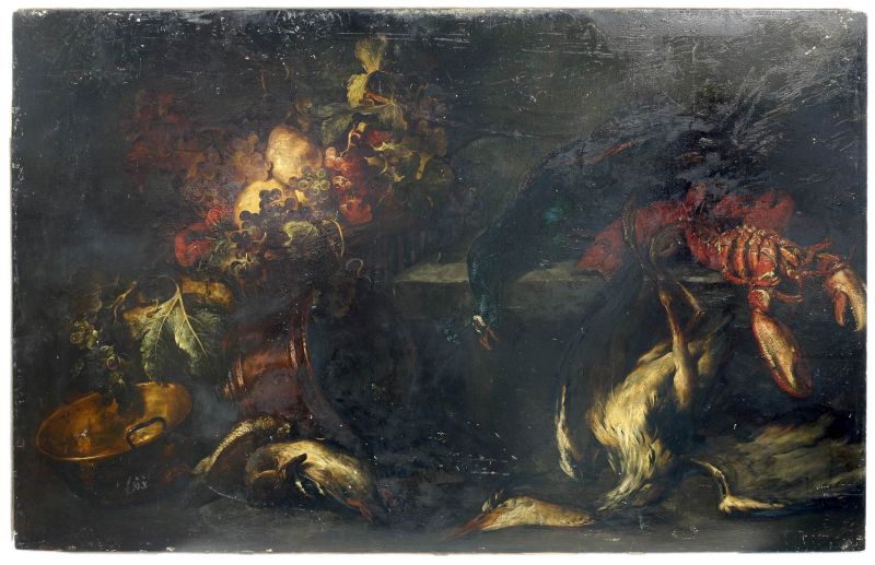 Still Life with Lobsters and Fowl