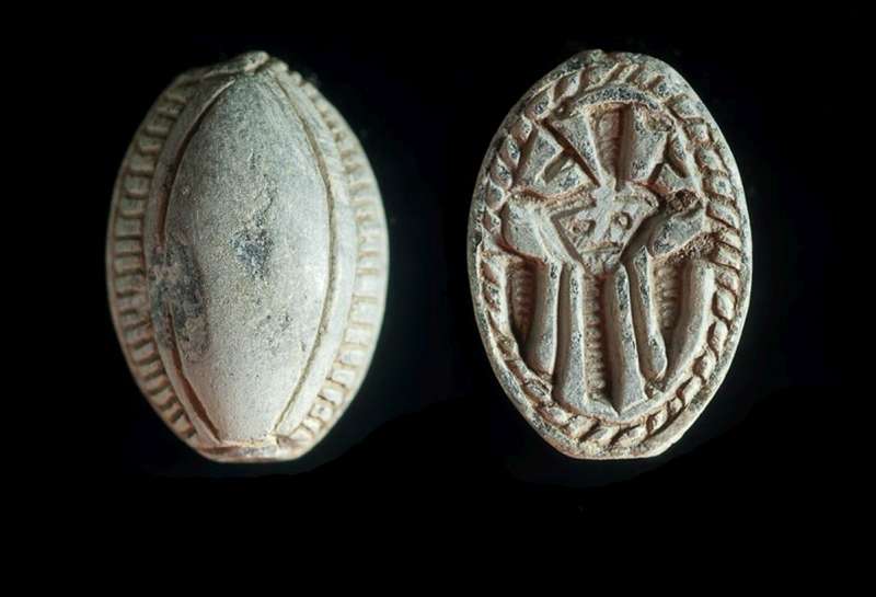 Cowroid depicting the symbol of Hathor