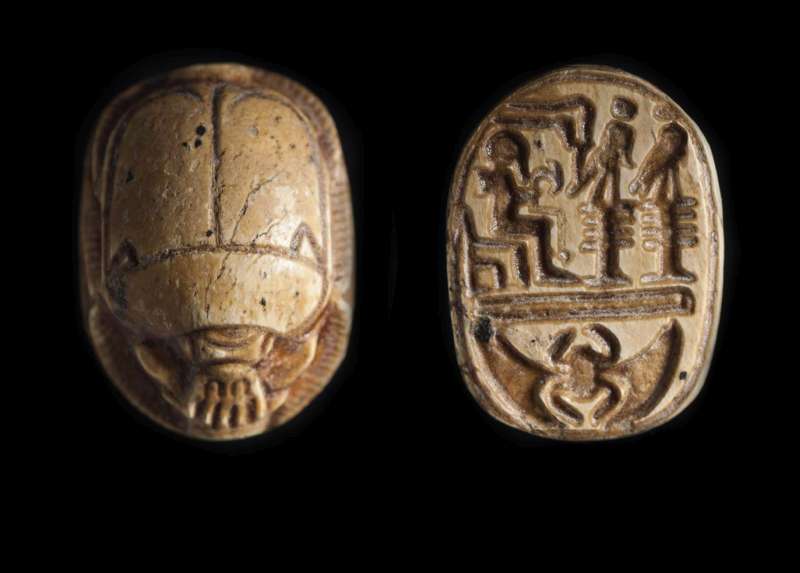 Scarab depicting the god Ptah and divine 