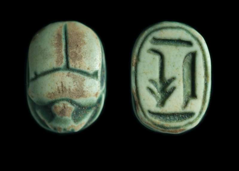 Scarab depicting a reed and 