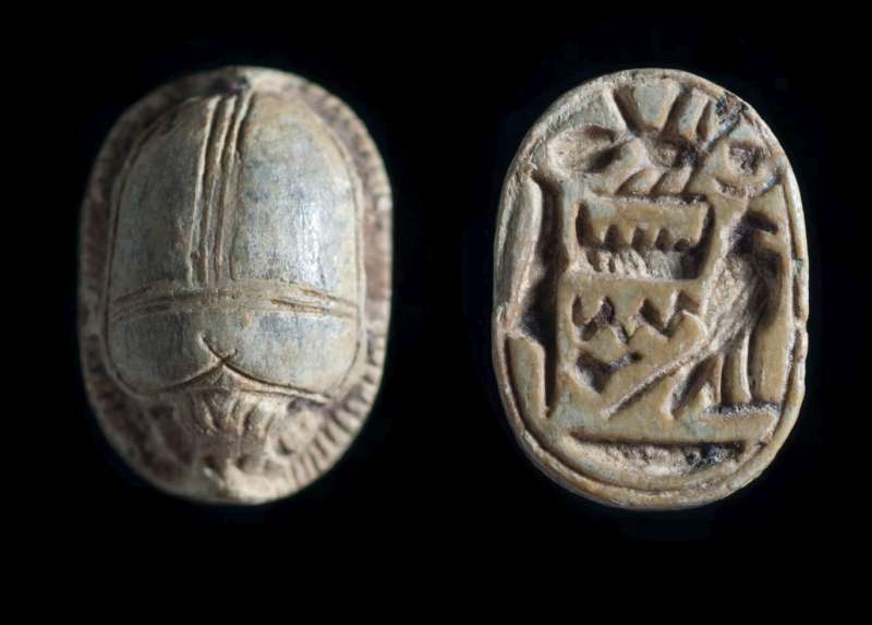 Scarab depicting a group of hieroglyphs including the name of the god Amun