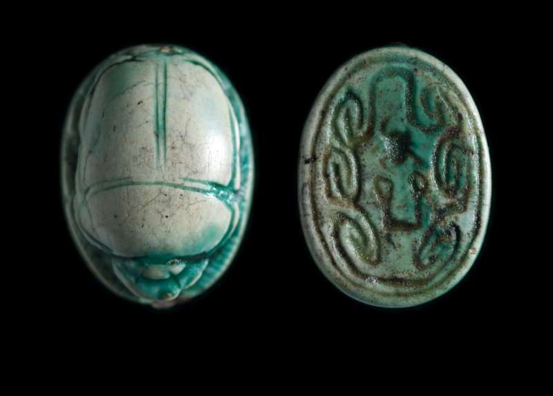 Scarab depicting a scarab and 
