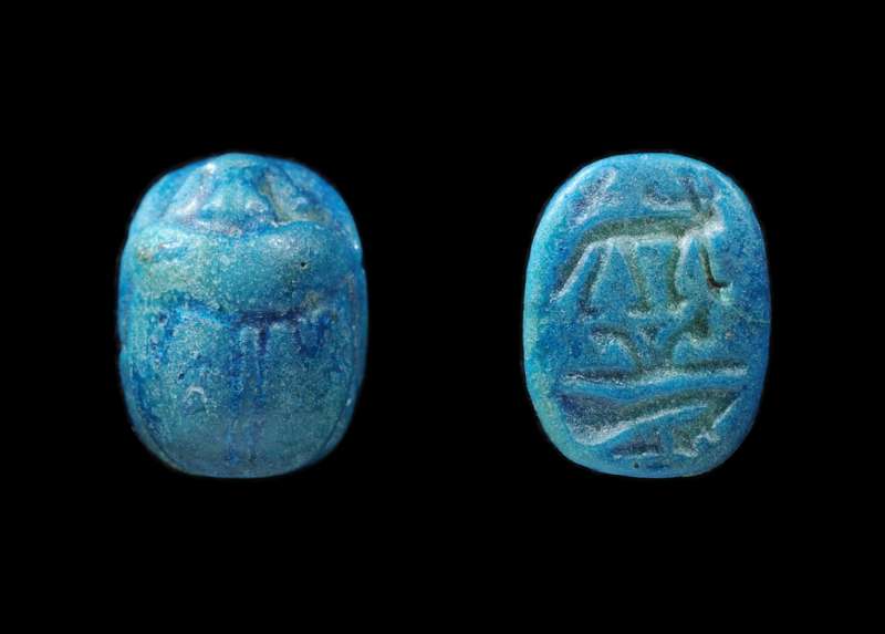 Scarab bearing an unclear inscription, possibly a private name and title