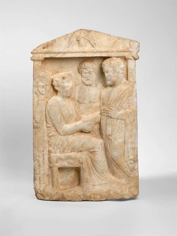 Funerary stele with a farewell scene
