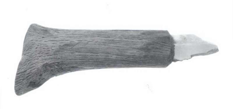 Hafted burin (reconstructed tool)