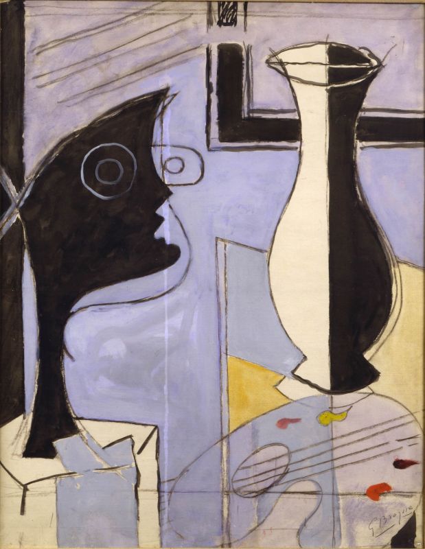Profile, Palette and Vase (or, The Atelier)