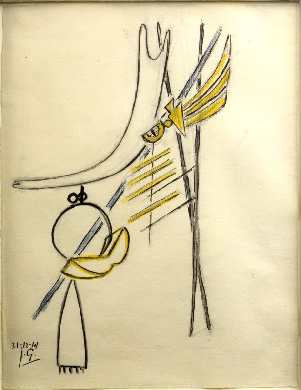 Yellow and Blue Figure
