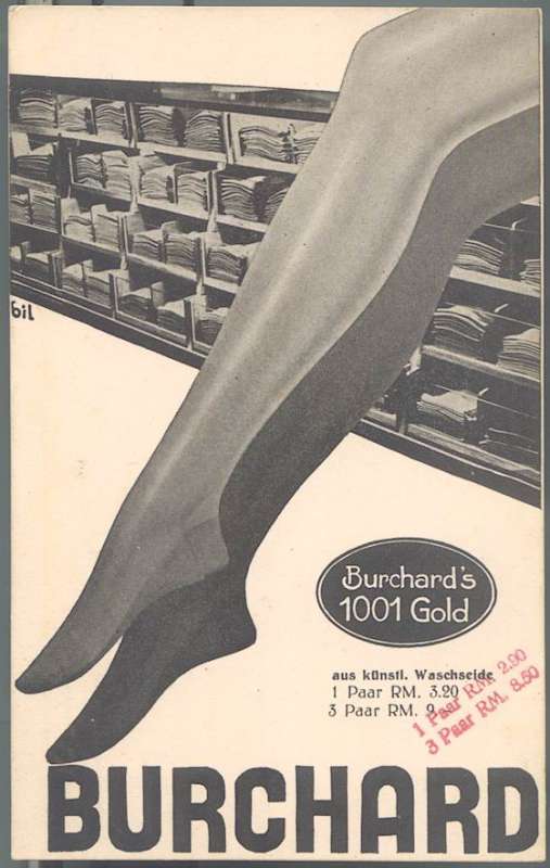Burchard: Advertisement for artificial silk stockings