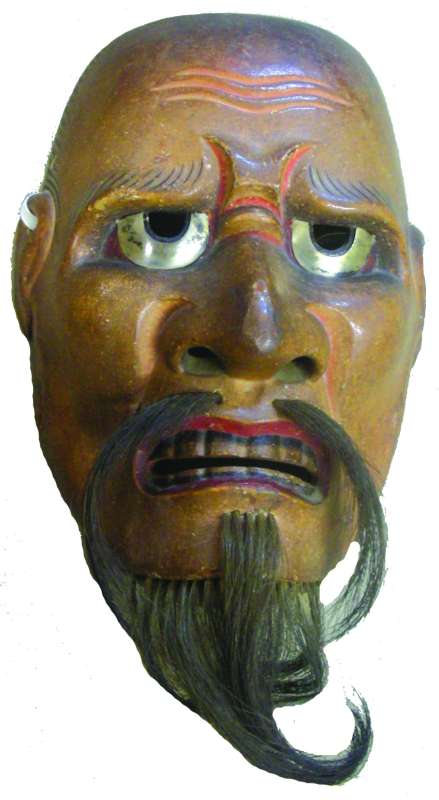 Noh mask of a fierce, eagle-nosed old man (washibana-akujo)
