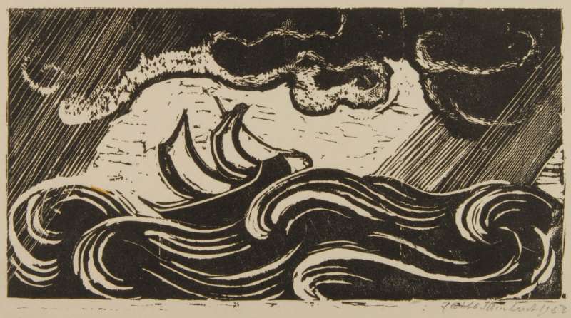 Ship in Storm, illustration to The Book of Jonah, Jewish Publication Society, Philadelphia, 1952