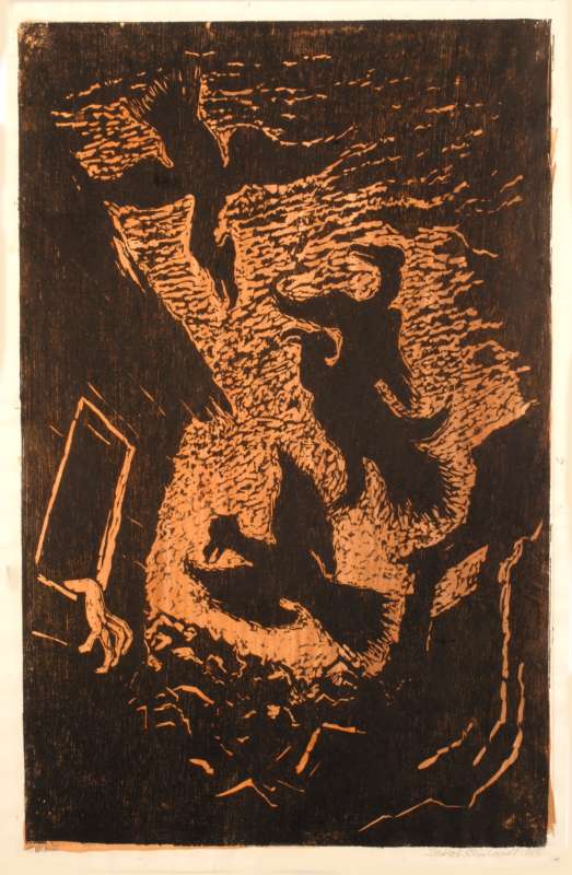 The Birds of Prey against Her Round About (Jeremiah 12:9), from Elegies of War (portfolio)   Bineth Gallery, Jerusalem, 1968