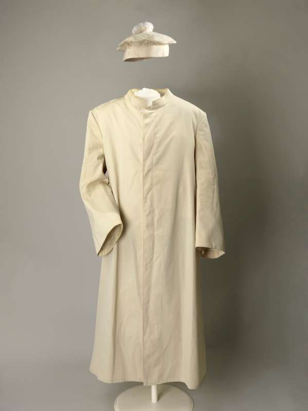 Rabbinical robe and hat for the High Holidays