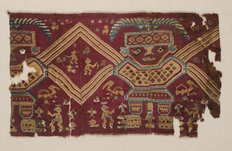 Textile panel with depiction of Principal Deity and attendants