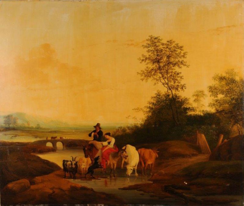 Landscape with Shepherds and Cattle