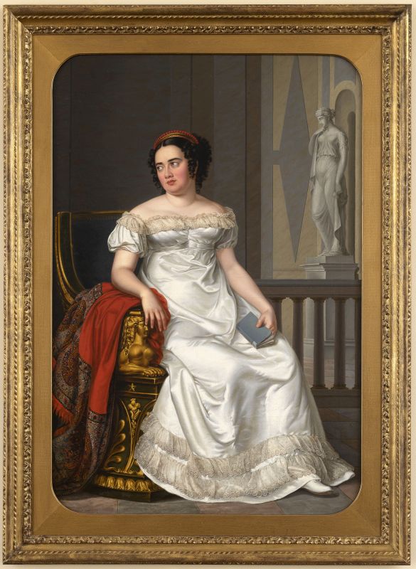 Seated Woman in a White Gown