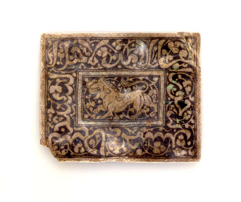 Plaque decorated with a lion