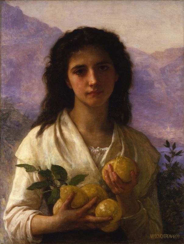Girl Holding Lemons