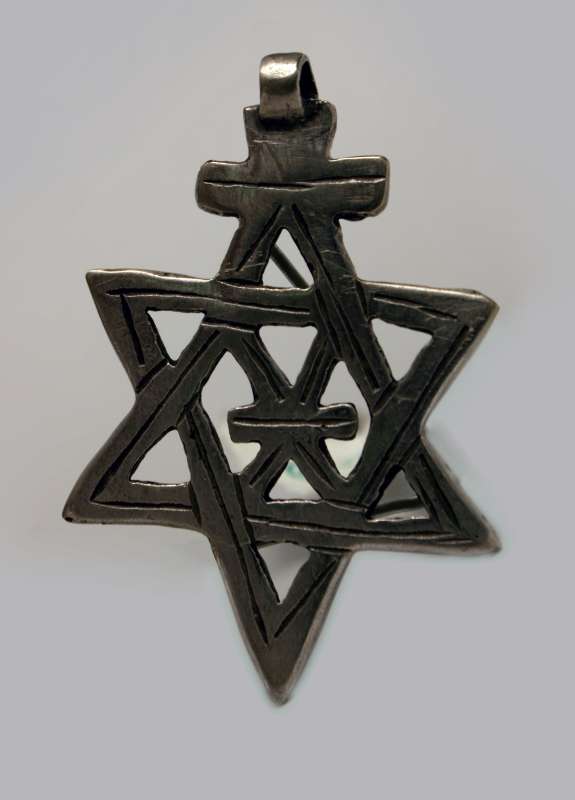 Pendant with Star of David and cross