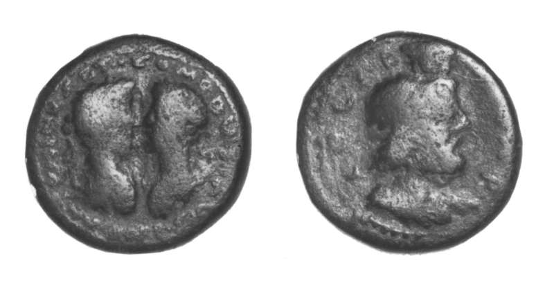 Roman Provincial coin of Marcus Aurelius and Commodus
