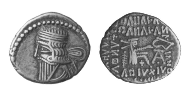 Parthian coin of Mithradates IV