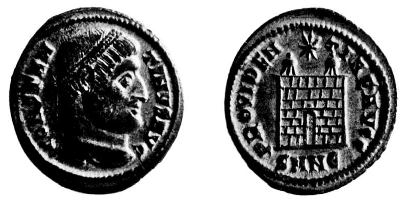 Late Roman coin of Constantine I