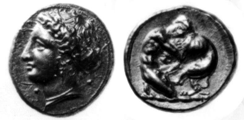 Greek coin of Agathokles