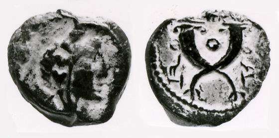 Nabatean coin of Aretas IV