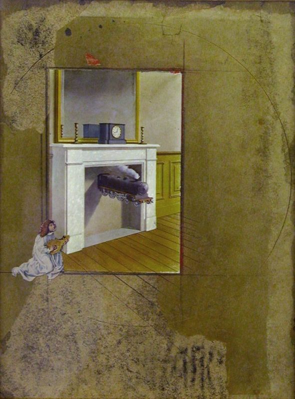 Untitled (after René Magritte's "Time Transfixed", 1938)