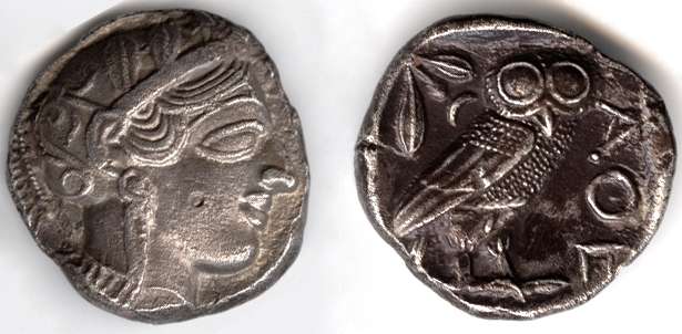Greek Athenian coin