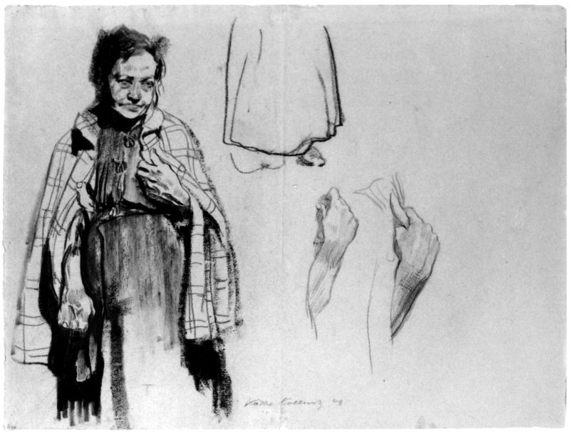 Working Woman in a Cape, Standing