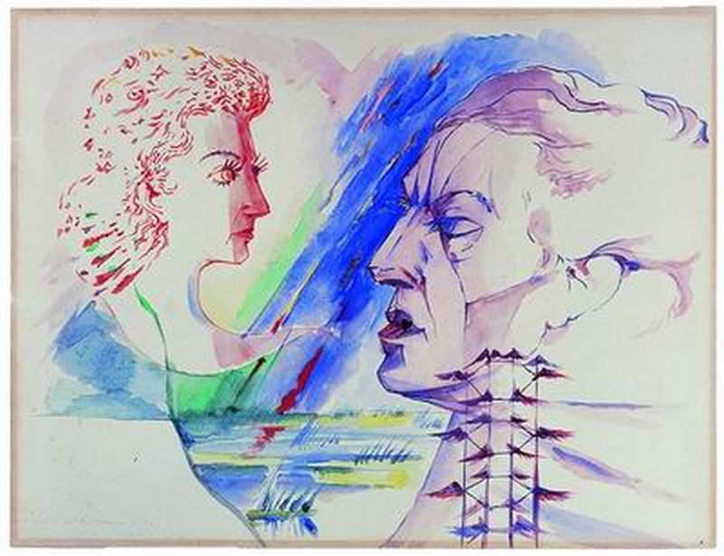 Portrait of André Breton and Jacqueline Lamba