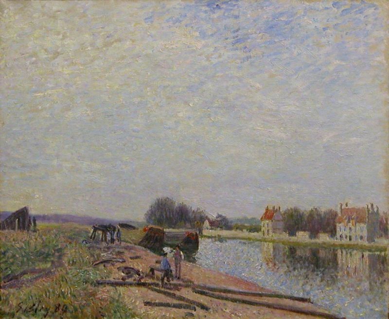 Barges on the Loing at Saint-Mammès