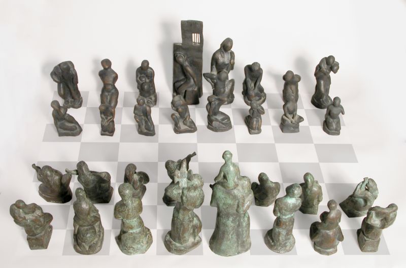 Sculptured Chess Set