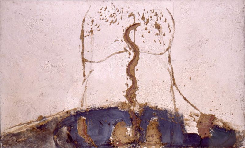 White, Sienna, and Gray Painting